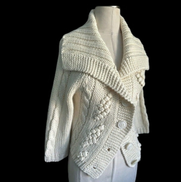 EXPRESS CARDIGAN CHUNKY KNIT BELL SLEEVE SMALL WOMENS SMALL S - Picture 2 of 4